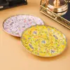Prato raso de cerâmica esmaltada, prato raso, prato de jantar estilo chinês de Jingdezhen, utensílios de cozinha privada para hotel e clube, prato de servir, prato redondo