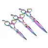 Color 6 pulgadas 7 pulgadas Naipson Acero Color Damasco Tijeras de Peluquería Tijeras de Barbero Tijeras Adelgazadoras