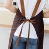 Delantal de Estilo con Correa de Cuatro Botones Ajustable Impermeable Logo Tienda de Té de Leche Café Frutas Flores Ropa de Trabajo Resistente al Aceite Sin Mangas