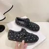 Zapatillas tipo mule de lunares estilo francés, forradas de polar para mujer, casual otoño/invierno 2026, cómodas, sin cordones, de suela plana, de algodón