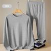 Yu Zhaolin Conjunto de Ropa de Otoño de Algodón Puro y Pantalones Largos para Hombre Ropa Interior Térmica para Mujer Suéter Básico de Algodón para Pareja
