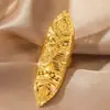 Venta Caliente Transfronteriza Medio Oriente Dubái Anillo Exagerado Hueco de Lujo Ligero para Mujer Ajustable Nicho Gama Alta Estilo Caliente de Amazon
