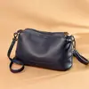 Bolso Cruzado de Cuero Genuino para Mujer 2022 Nueva Llegada de Moda Versátil Multicapa con Cremallera Bolso de Hombro de Piel de Vaca Bolso Cruzado Simple para Mujer