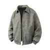 2026 Nova Jaqueta de Couro Tie-Dye Fosca Masculina de Caimento Solto com Gola Lapela Outono/Inverno Transfronteiriça Tamanho Plus Moda Casual Cardigan Casaco