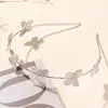 Tiara de Metal com Cabeça de Borboleta Elegante Acessório de Cabeça Versátil Elegante Simples Estilo Japonês e Coreano Tiara de Casamento Estilo Europeu e Americano para Sair Acessórios de Cabelo