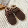Zapatos de Algodón Felpa Cálidos con Velcro para Mujer 2026 Otoño/Invierno Nuevos Planos Casuales Con Felpa Birkenstock Botas de Nieve