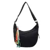 Bolsa de Lona Informal Sencilla Tipo Bollo para Mujer, Bolso de Hombro Cruzado Ligero y Versátil, Bolsa Grande de Capacidad para el Trabajo, Nuevo Modelo 2026