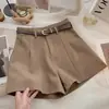 Shorts Casuales para Mujer 2026 Primavera/Verano Nuevo Estilo Coreano ins Estilo Hong Kong Retro Simple Ropa Exterior Cintura Alta Falda-Pantalón Pierna Ancha