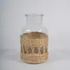 Funda Retro de Paja Tejida para Botella Decoración del Hogar Red Protectora de Paja Tejida para Botella de Vidrio Artesanía Tejida a Mano Funda para Botella de Paja Tejida Funda para Taza de Paja Tejida