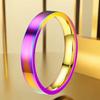 Anillo de Acero Inoxidable Mate Plano Exterior y Esférico Interior de 4 mm, Versátil y No se Desvanece, Joyería Sencilla y de Alta Gama Estilo Ins de Acero de Titanio