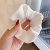 Scrunchie de Alta Qualidade Estilo Coreano para Mulheres, Elástico de Cabelo com Laço de Tecido da Moda, Acessório de Cabelo Corda para Coque Doce e Fofo