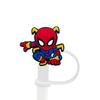 Tapón de pajita de Spider-Man de 8-10 mm, tapón antipolvo, accesorio de pajita de dibujos animados, cubierta antipolvo de goma suave reciclable