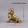 Latón Diting Bestia Divina Adorno Colgante Montura de Ksitigarbha Bestia Propicia Adorno Pequeño Juguetes Culturales Mascota de Té Utensilios Viejos de Cobre Venta al por Mayor