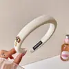 Diadema de Color Café de Alta Corona para Otoño e Invierno para Mujeres, Diadema Retro Francesa, Pinza Antideslizante para Lavarse la Cara, Nuevo Accesorio de Cabello de Moda