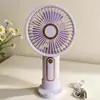 Ventilador Pequeño Portátil Nuevo y Sencillo de Tres Velocidades Recargable por USB con Base de Soporte para Teléfono Ventilador de Refrigeración de Escritorio Regalo