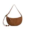 Nova Bolsa de Suede Fosco Estilo Retro Bolinho para Outono e Inverno Feminina, Couro Genuíno Versátil para Trabalho Ombro Sub-braço Transversal