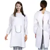 Avental de comprimento médio para uso na cozinha, Roupa de trabalho de manga longa para cozinhar, Avental publicitário, Resistente a manchas e sujeira, Design de uso reversível