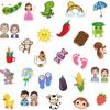 50 peças adesivos de grafite para treinamento de bebês e aprendizado infantil material adesivo para cadernos diy e agendas adesivos à prova d'água