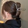 Horquilla de metal con diseño geométrico irregular de Corea del Sur, pinza de tiburón de alta calidad, estilo frío, accesorios para el cabello personalizados, venta al por mayor