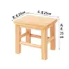 Taburete cuadrado de madera maciza taburete reforzado altura 45cm para restaurante cantina oficina comedor banco móvil económico algodón