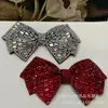 Decorações de sapatos com strass no atacado, presilhas de cabelo para roupas, acessórios DIY, laços de strass 3D super brilhantes
