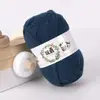 Bola de Lã de Algodão Leite Colorida Infantil Fofa para Bebê Iniciante Tricô Cachecol Material de Boneca Arte de Tricô à Mão DIY