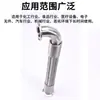 Conexões de Tubo Anticorrosivas de PTFE Revestidas de Aço, Mangueira de Teflon, Tubo Corrugado de Aço Inoxidável, Conexão Flexível Metálica de PTFE Prensada por Grampo
