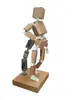 Figura Modelo Cubo de Ayuda para Pintar, Adorno de Figura Cubo de Madera Hecho a Mano, Marioneta de Figura Cubo Articulada Móvil