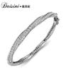 Pulseira Mobius Europeia e Americana de Luxo Leve com Cristais Pave Elementais Swarovski com Diamantes e Mosquitinho