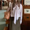 Camisa Listrada Fashion para Mulheres, Nova Blusa Estilo Francês para Primavera e Outono 2026, Camisa Rosa Única e Super Estilosa