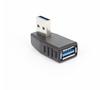 Adaptador USB macho para fêmea de cotovelo esquerdo computador carro ângulo reto 90 graus soquete conversor de dobra lateral em forma de L 3.0