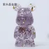 Goma de Cristal Grava Oso Amatista Cristal Rosa Bloques de Construcción Oso Tirano Oso Muñeco Souvenir Regalo Accesorios