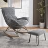 Sillón Mecedora Individual de Ocio Balcón Siesta Silla Langosta Hogar Lujo Ligero Sala de Estar Sillón de Salón Sofá Perezoso Silla Mecedora Fabricante