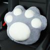 Almohada de felpa para reposacabezas de coche, almohada para el cuello de coche con garra de gato linda, almohada, moda, sentido avanzado, decoración interior de coche, almohada lumbar