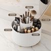 Portalápices giratorio de escritorio, caja de almacenamiento para cosméticos, lápiz labial, sombra de ojos, lápiz de cejas, tocador, cubo para brochas de maquillaje, estante de almacenamiento