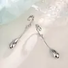 Clip de Oreja con Borla de Cadena Gota de Agua Nuevo Diseño de Moda Gota de Lágrima para Oreja sin Agujeros Clip de Oreja para Mujer