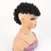 Peluca de Cresta de Gallo Europea y Americana Transfronteriza Peluca Mohicana Esponjosa Cabello Afro Pequeño Rizado Corto Rizado Fibra Química Gorro Peluca Mohawk