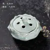 Plato Quemador de Incienso de Celadón Longquan con Flor de Loto, Adorno Cerámico Vintage, Quemador de Incienso Pequeño para Sala de Estar, Uso en Interiores del Hogar, Quemador de Ágave y Sándalo