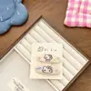 Pinza para el pelo nueva y dulce de Kt coreana, pinza para el pelo de tela bordada con lazo, pinza para el pelo de goma, cuerda para el pelo, tocado para niños y niñas