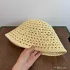 Sombrero de Pescador Calado de Verano para Mujer, Sombrero de Cubo Transpirable Delgado con Protección Solar, Sombrero de Sol a la Moda para Salidas