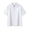 Camisa Polo de Manga Corta para Hombre, Piqué 40 Hilos Doble Cara, 240g, Color Sólido, Uniforme de Clase, Uniforme de Equipo con Logo Estampado y Bordado