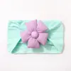 Nova Faixa de Cabeça Jacquard de Cor Pura Europeia e Americana para Bebê, Lenço de Cabeça Infantil Flor de Cinco Pétalas Fofa, Acessórios Finos e Macios para Cabelo de Bebê