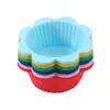En stock de fábrica Utensilios para Hornear Molde de Silicona para Pastel Redondo Flor Cupcake