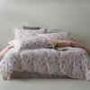 Conjunto de Quatro Peças de Algodão Escovado Estilo Pastoral de Outono e Inverno Estampado Moda Amigável à Pele Quente Capa de Edredom Lençóis e Cama de Algodão Puro