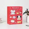 Saco de Presente Cartoon de Ano Novo Saco de Presente Criativo para Biscoitos Sacola de Papel para Feriados Pequeno Saco de Doces de Halloween