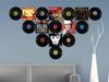 Decoração de Disco de Vinil Cartaz Retrô Adesivo de Parede Bar Café Personalizado Decoração de Parede Literária Britânica Decoração de Interiores