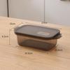 Caixa de Lanche Transparente Estilo Japonês Recipiente para Legumes Grau Alimentício Caixa de Lanche Caixa de Lanche Geladeira Plástico Pressionar Caixa Bento Caixa de Armazenamento Três Peças