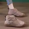 Sapatos baixos de algodão para comércio exterior transfronteiriço com solas macias, antiderrapantes e resistentes ao desgaste, sapatos de mãe com forro de pelúcia, espessados, leves, casuais e modernos, botas de neve