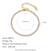 Moda Europea y Americana Elegante Lujo Ligero Temperamento Versátil Cadena para Clavícula Joyería Acero Inoxidable Chapado en Diamante Circonita Pulsera Collar Conjunto