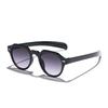 Lluvia Estilo Coreano Gafas de Sol de Alta Gama para Mujer, Montura Redonda Retro, Coloridas, Elegantes, Gafas de Sol Adelgazantes, Gafas de Sol Estilo Pareja